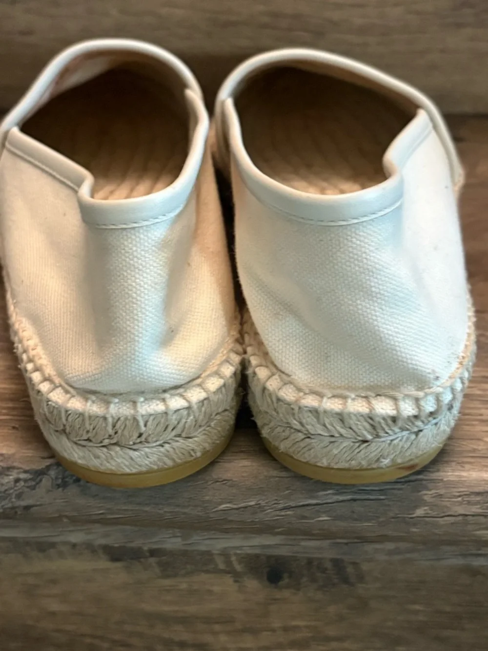 Gucci White Canvas Logo Espadrille Flats with Green and Red Stripe - Picture 5 of 9